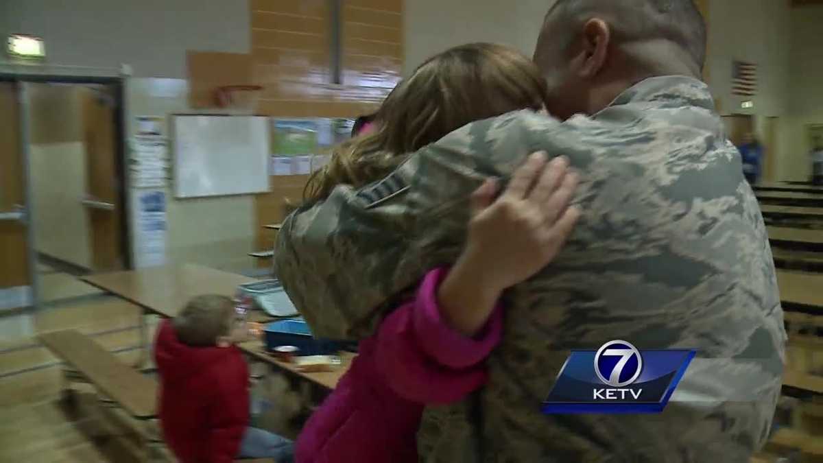 Father Surprises Daughter After Being Overseas For A Year