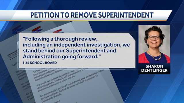 School board backs Interstate 35 superintendent - Vimarsana News