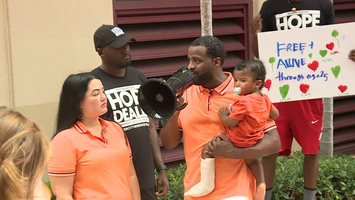 Parents of baby injured in Florida shooting calling for end to gun violence