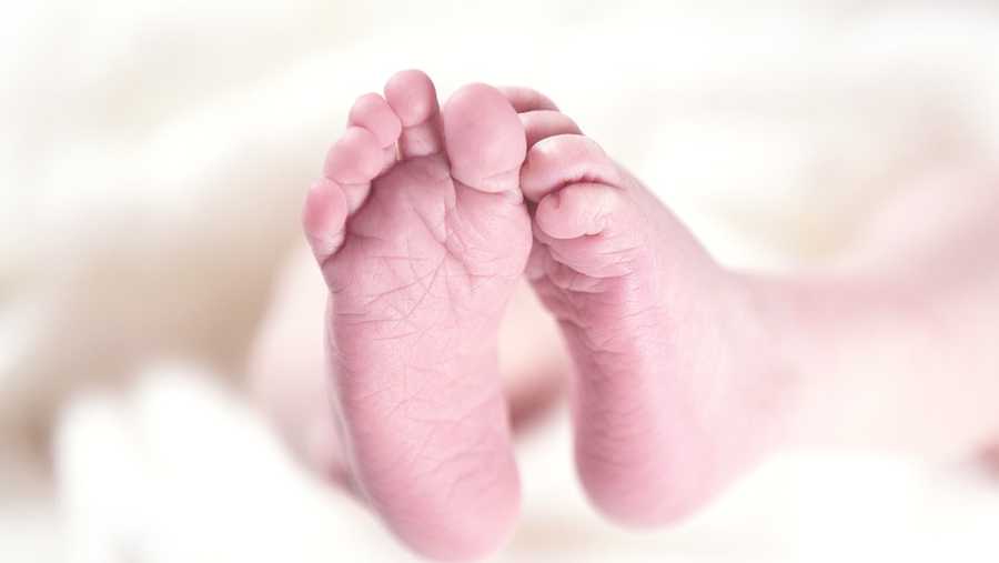 FILE image of a newborn baby's feet