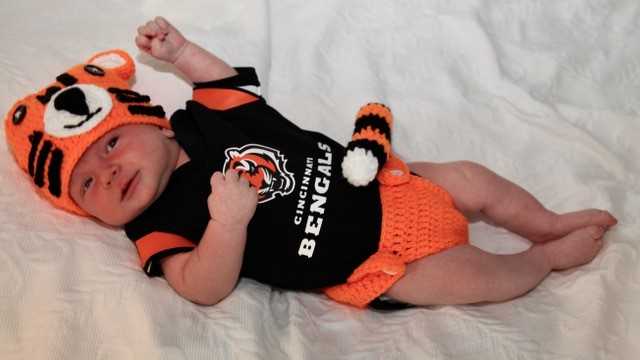 Bengals newborn/baby clothes Bengals baby gift Cincinnati football baby gift