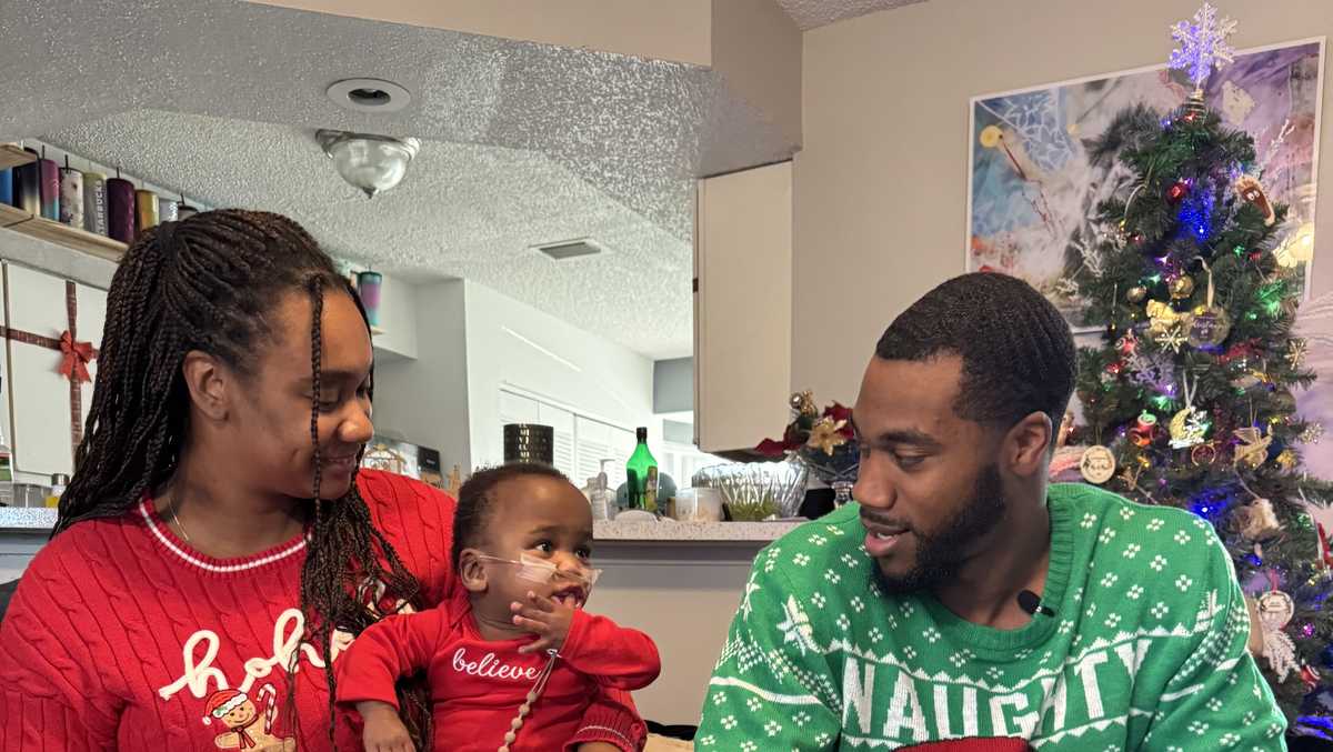 Central Florida family celebrates first Christmas at home with son after 11 months in the NICU