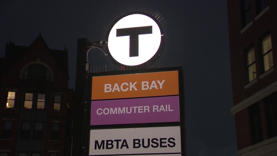 the back bay mbta station in boston, massachusetts