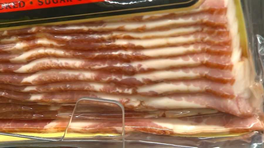 bacon at grocery store