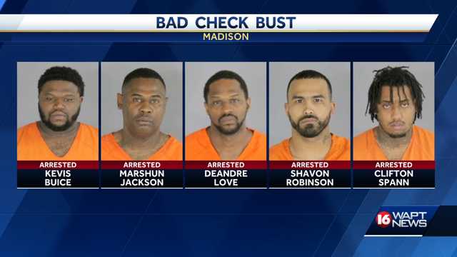 Madison police arrest 5 men accused of passing bad checks - Vimarsana News