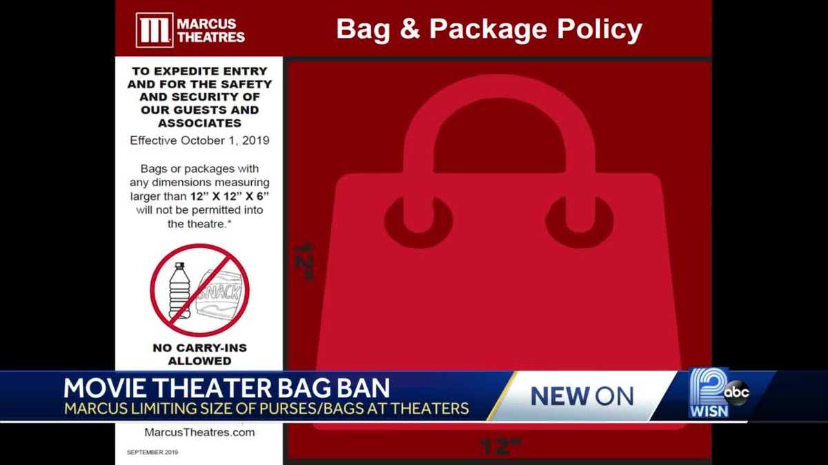 Going to a Marcus Theatre? Bring a smaller bag