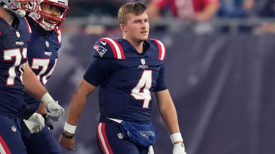 Patriots release QB Bailey Zappe, 15 others on NFL cutdown day