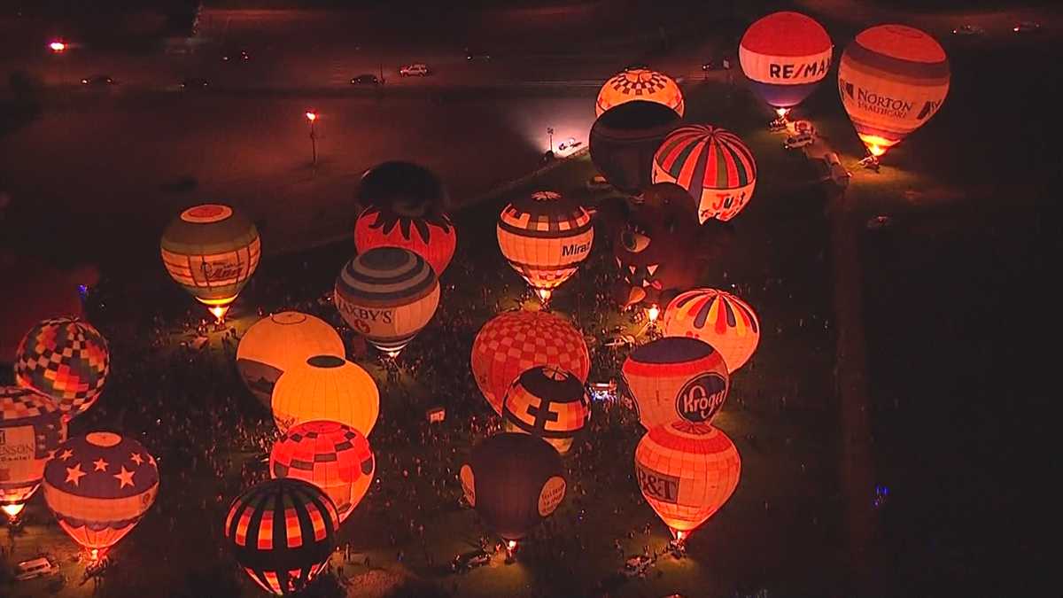 WATCH 2019 Great Balloon Glow from WLKY Chopper HD