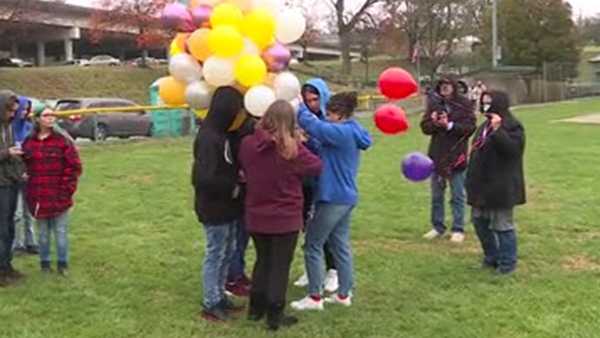 Friends, family and teachers hold balloon launch for teen killed in ...