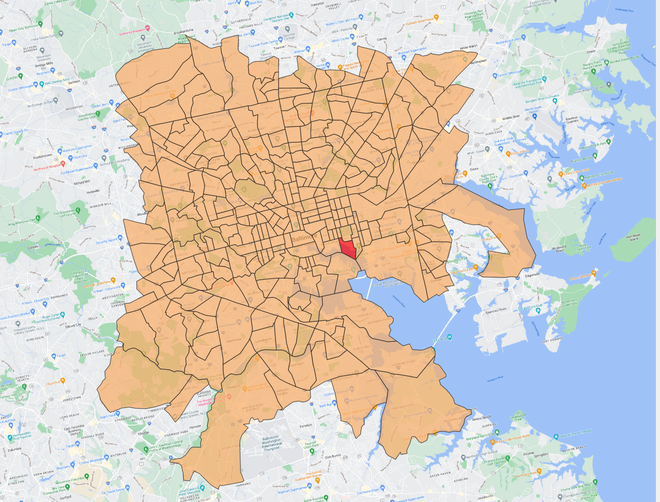 What's behind 12degree temperature spike in parts of Baltimore?