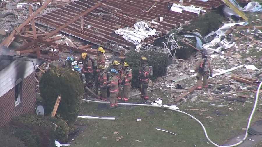 PHOTOS: Home explodes in Baltimore County