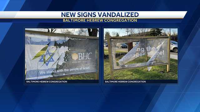 Signs at Baltimore Hebrew Congregation vandalized again - Vimarsana News
