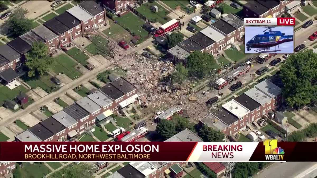 Baltimore rowhome explosion in photos