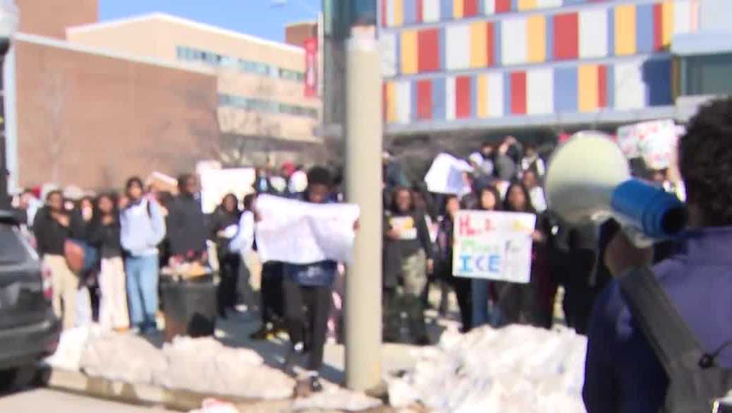 Baltimore students hold school walkouts, protests against ICE