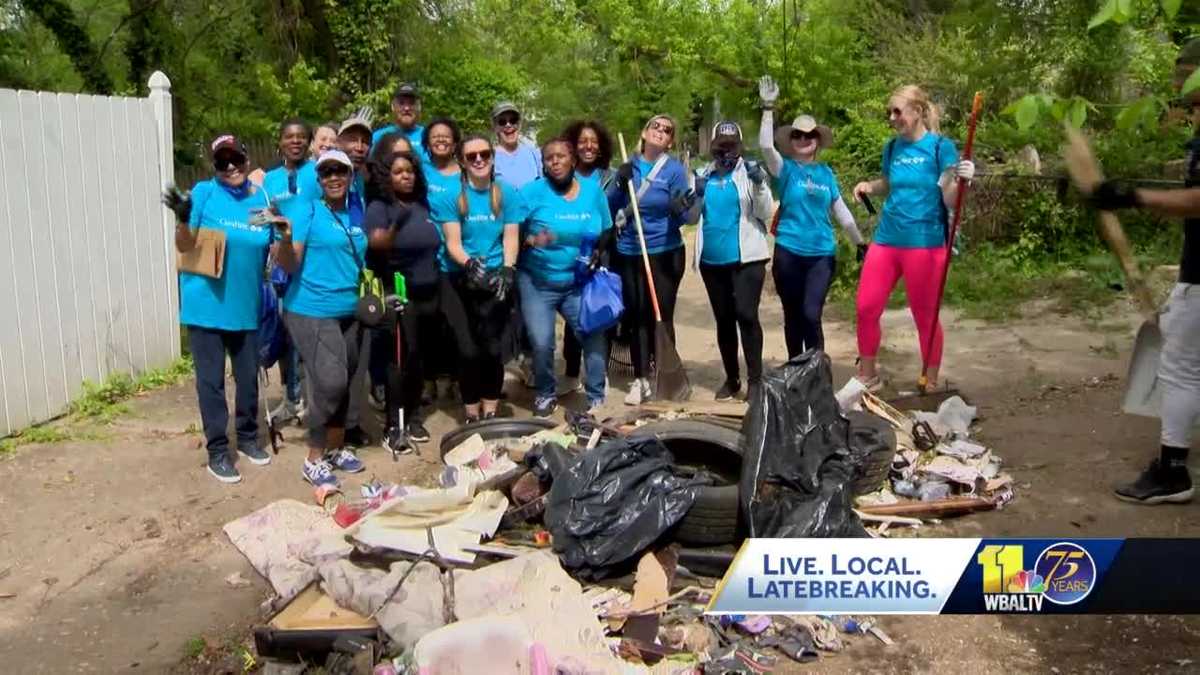 Earth Day volunteers clean up Baltimore neighborhoods
