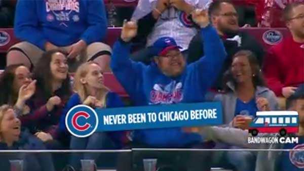 The Reds had some fun with visiting Cubs fans thanks to the