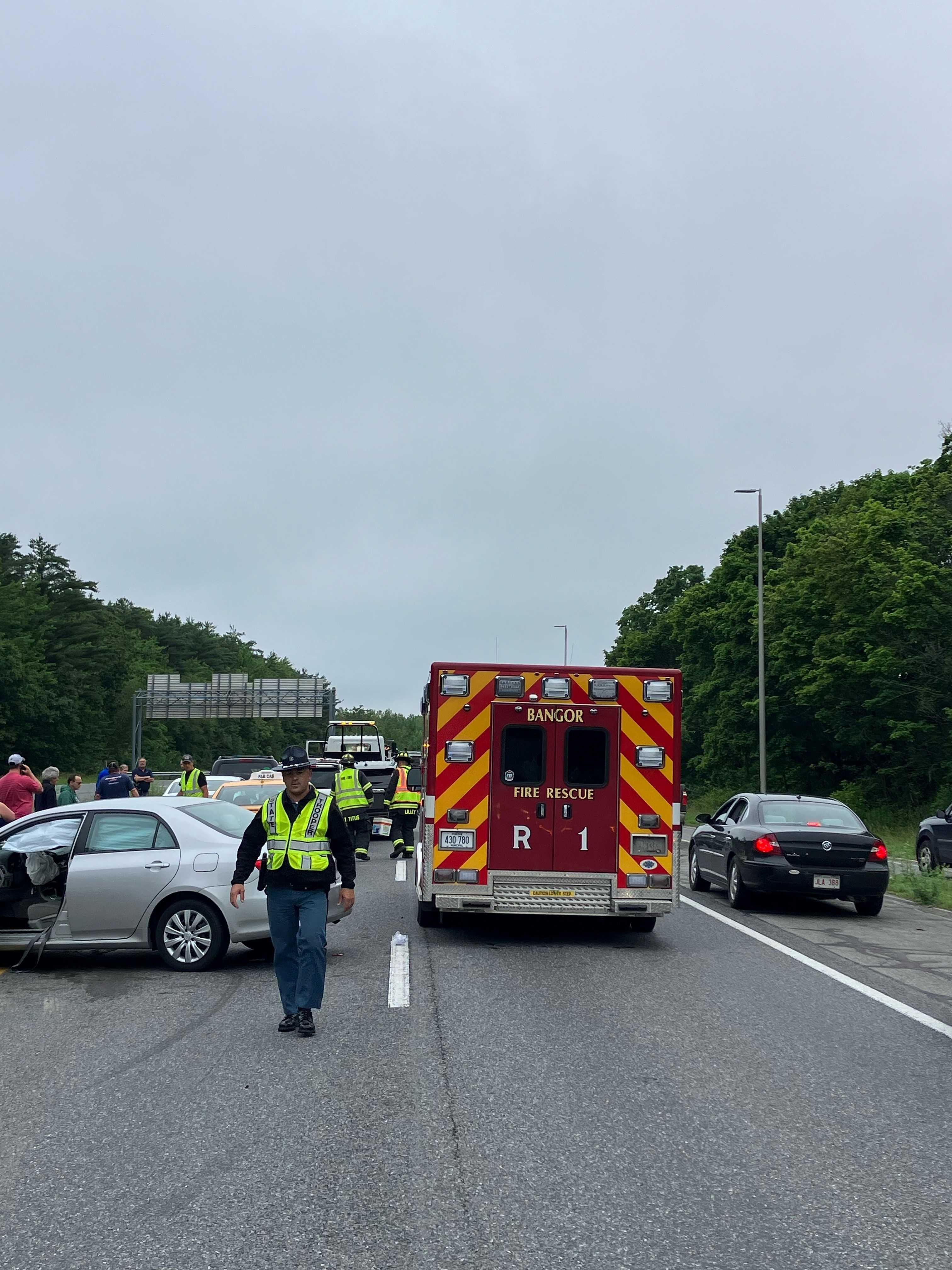 9 car pileup snarls traffic on highway in Bangor