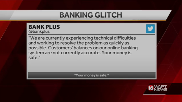 Bank Plus accounts back up after glitch showed zero-dollar balance - Vimarsana News