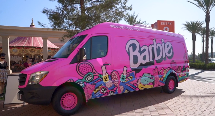 purple barbie truck