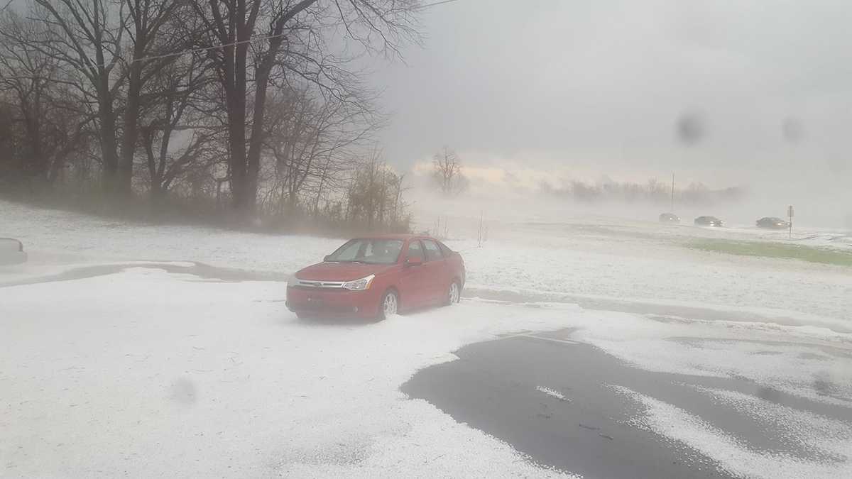 IMAGES Severe storms, hail move through WLKY viewing area