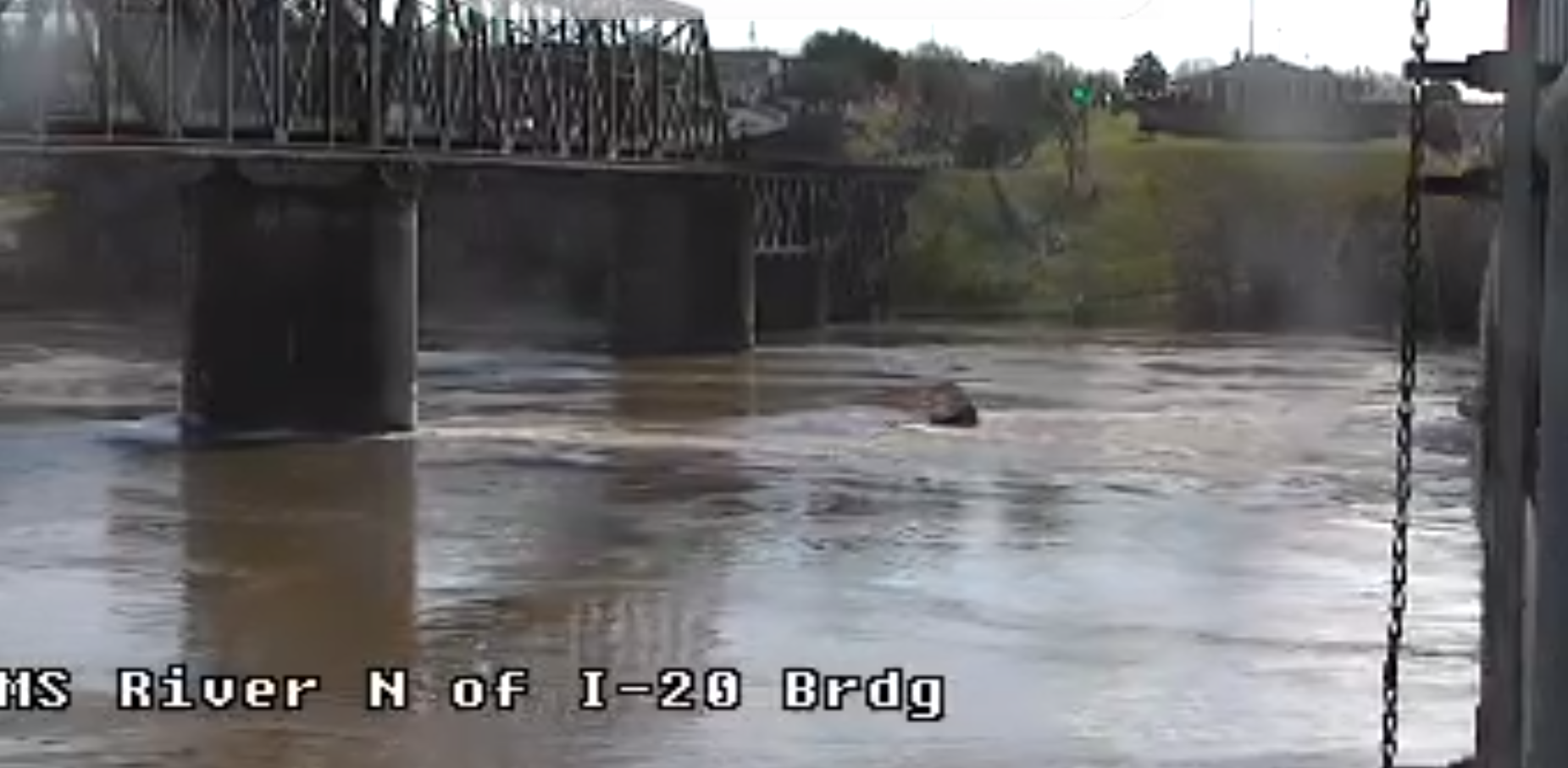 Barge Tow Strikes Old Highway 80 Bridge In Vicksburg