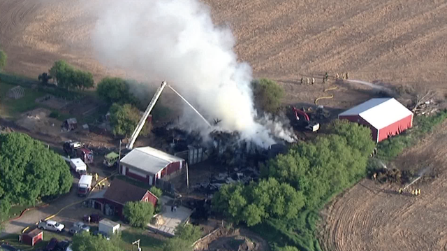 Twelve fire departments worked for hours to extinguish barn fire - Vimarsana News