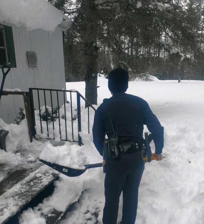 Barnstead police shovel for woman who was trapped in her own home
