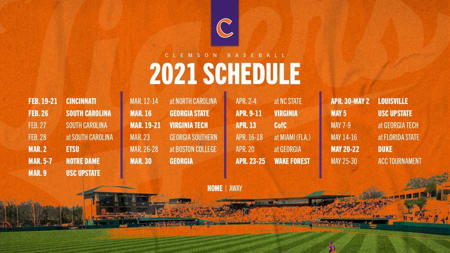 Clemson Baseball announces 2021 schedule
