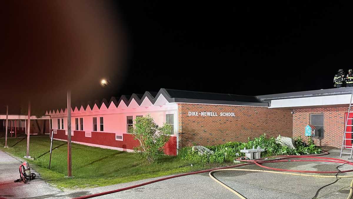 Officials say fire at a Bath elementary school is suspicious