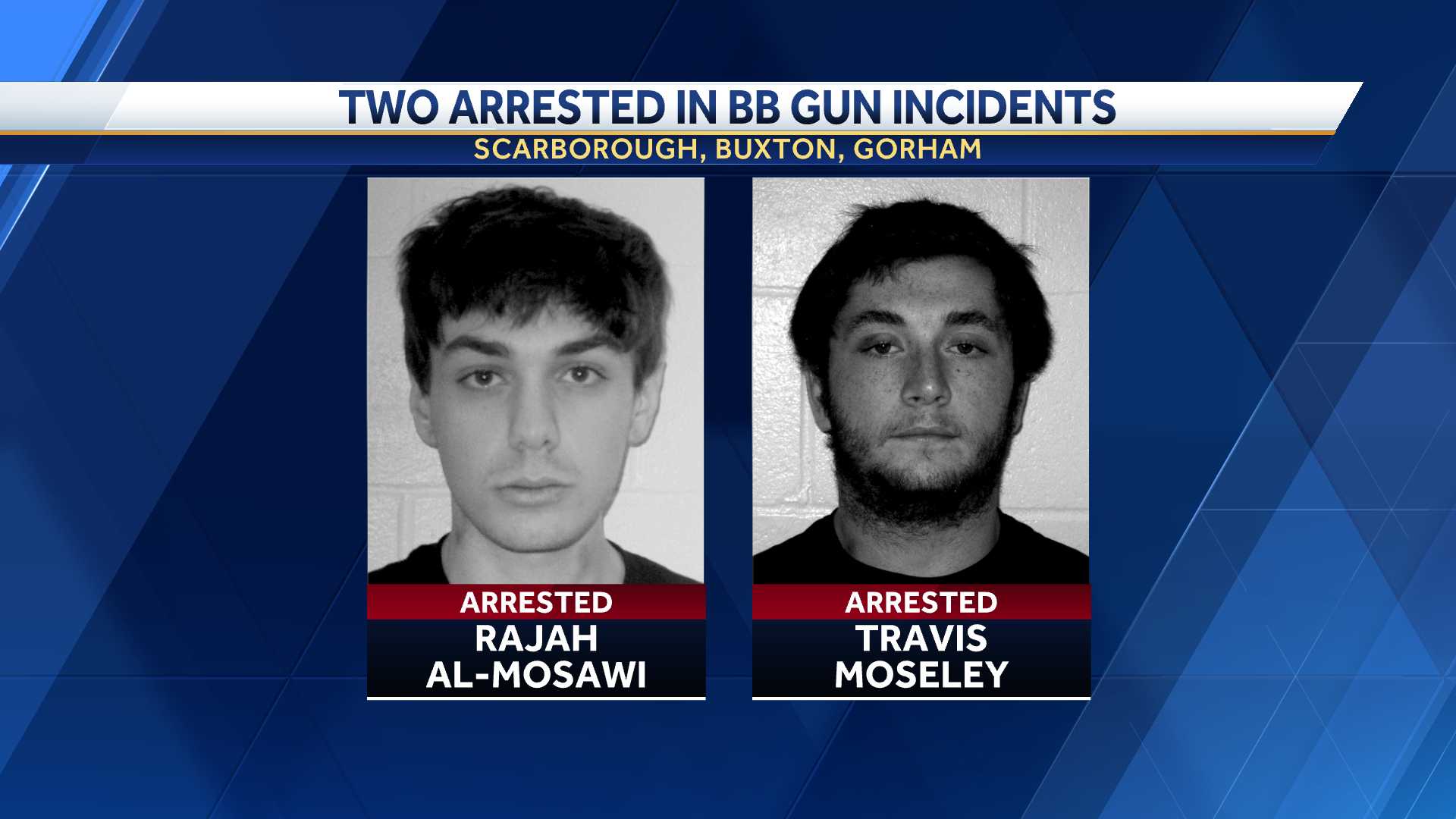 Two Young Men Arrested In Multiple Drive-by BB Gun Shootings In Three Towns