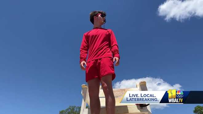 beach lifeguard at Sandy Point State Park