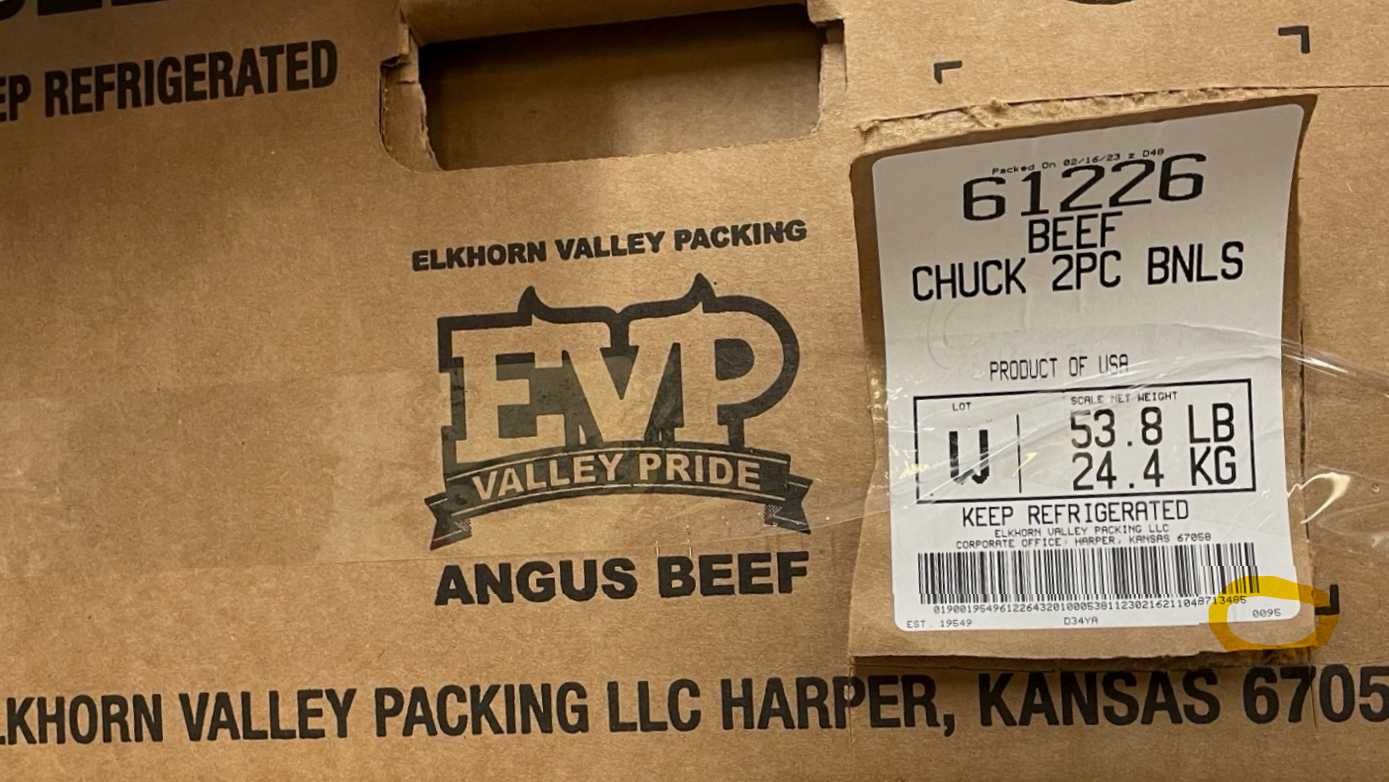 Over 3K Pounds Of Beef Chuck Recalled