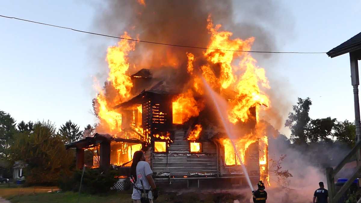 New Castle crews battle house fire so intense they had to spray water