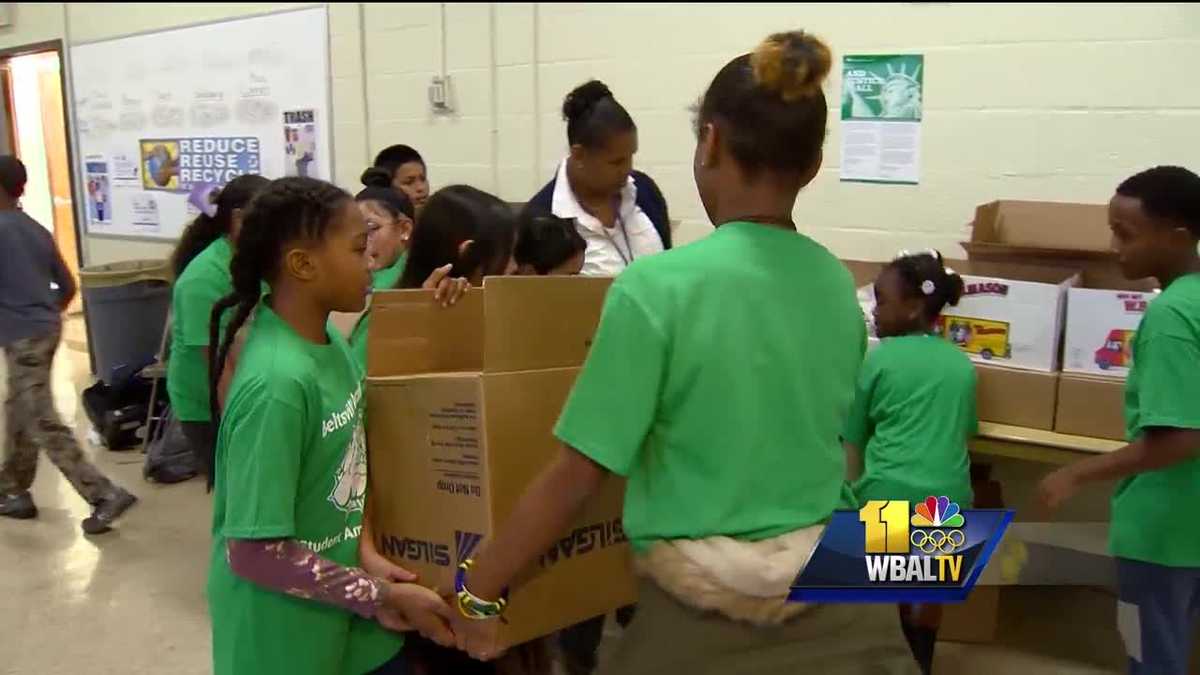 Beltsville Academy Student Ambassadors get Ravens Honor Row