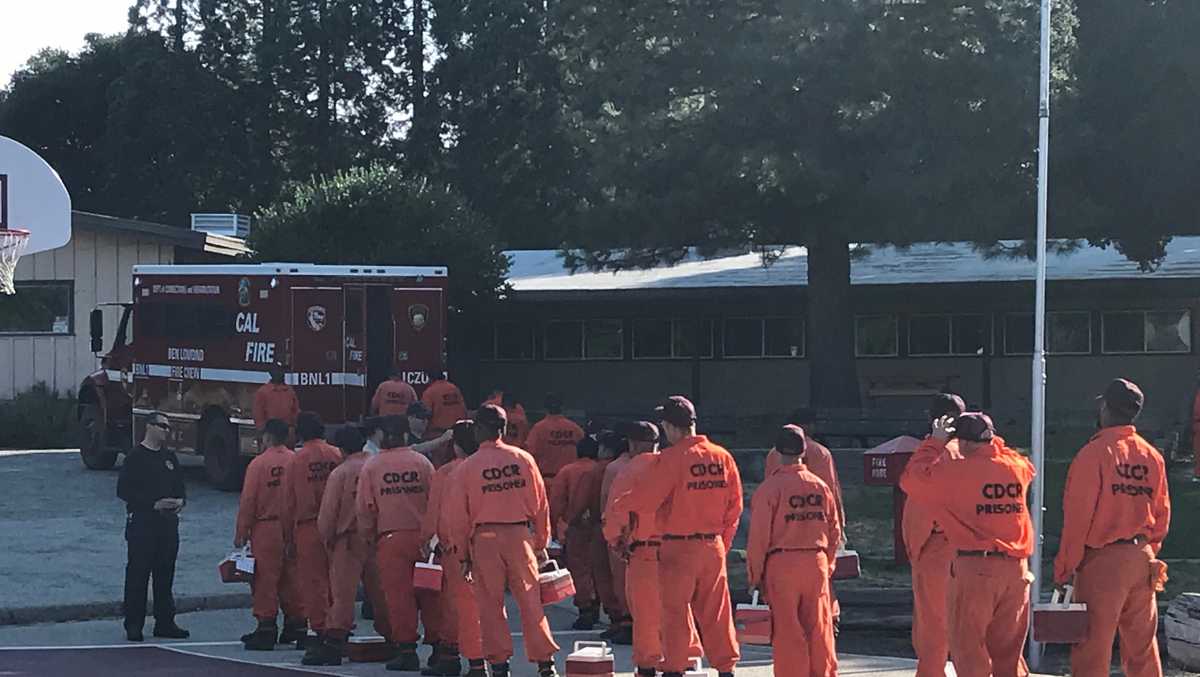 Ben Lomond inmates battle raging California wildfires