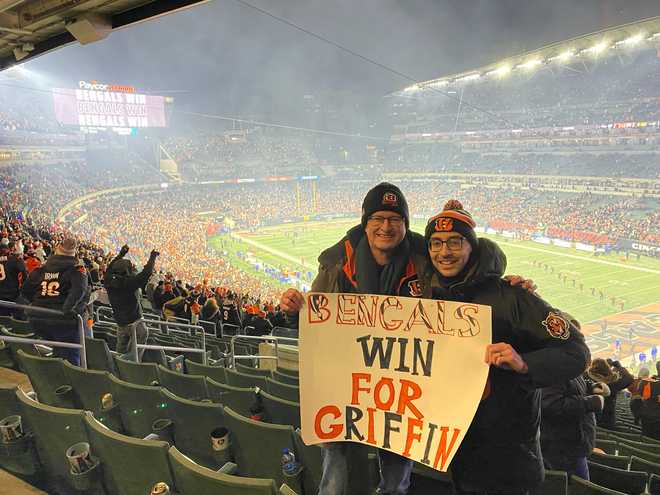 Young Bengals fan models Valentine's box after Bengals star WR