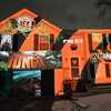 Ohio house lit up in orange and black to celebrate the Bengals