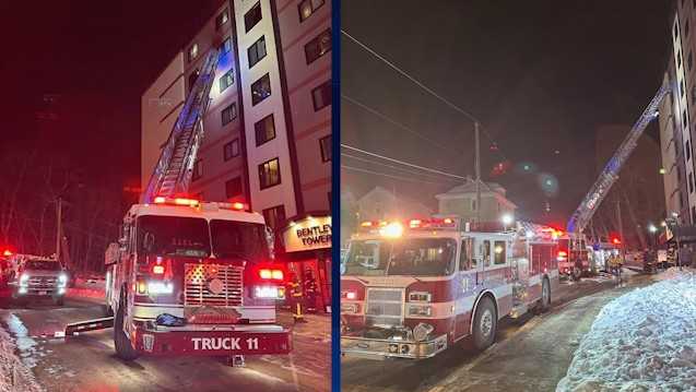2 flown to hospital, multiple rescued after senior high-rise caught fire