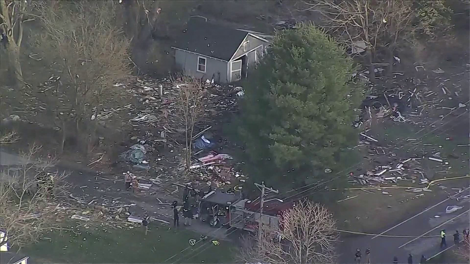 House Explosion In Massachusetts Kills 1 Person Injures Another   Berlin House Explosion From Chopper 64393aeddb088 