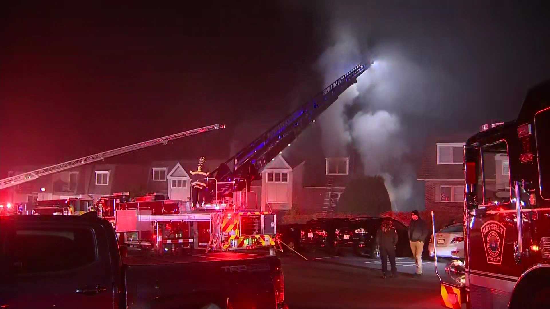 Multi alarm fire damages apartments on Massachusetts North Shore