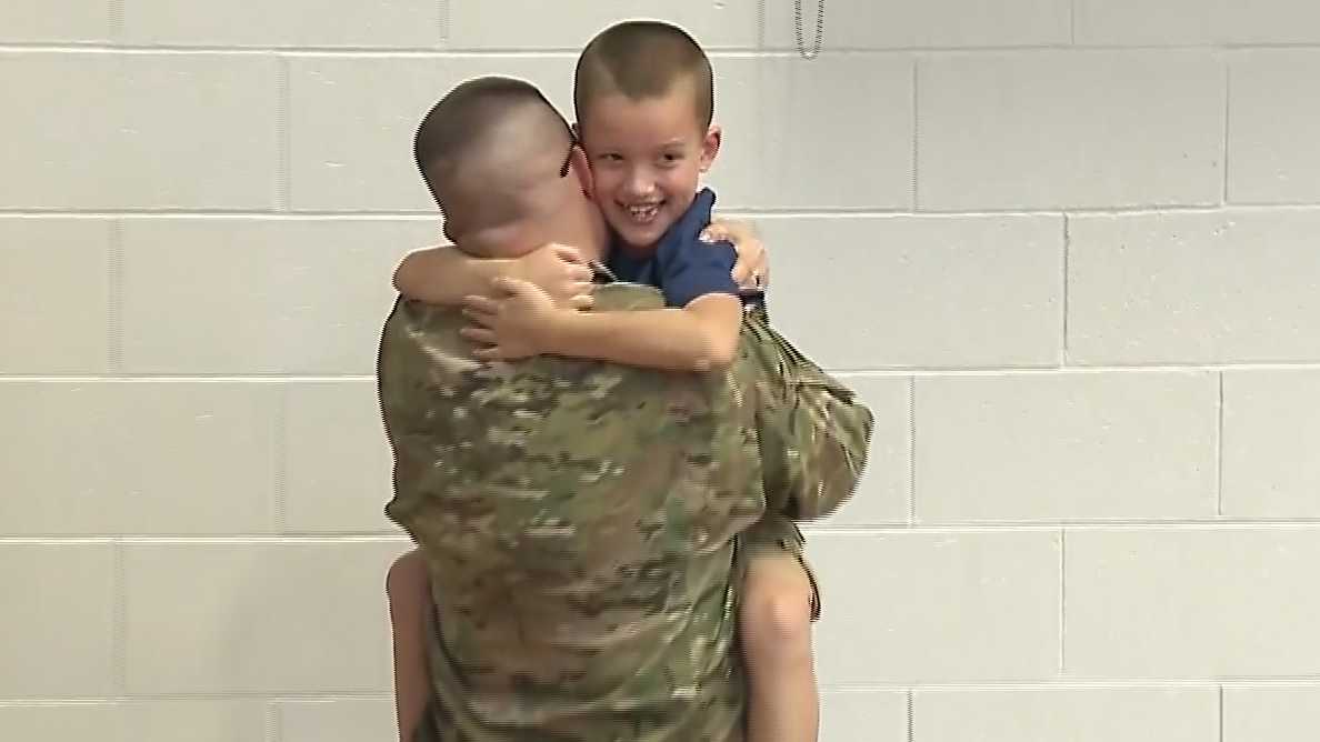 Watch Soldier Surprises His Young Son 8587