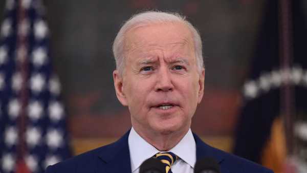 US President Joe Biden speaks about the Covid-19 response and the vaccination program in the State Dining Room of the White House in Washington, D.C., on June 18, 2021.