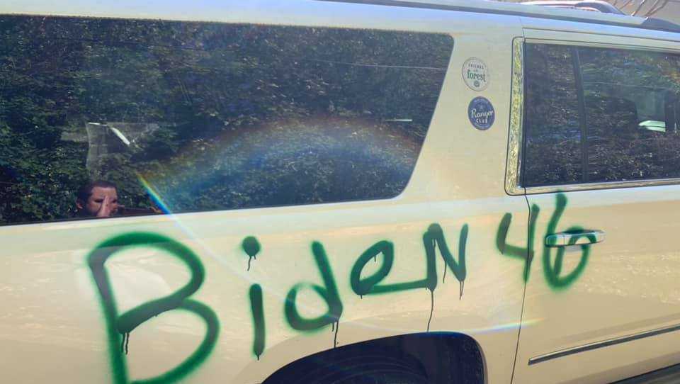 Political car vandalism reported in Birmingham day before election 2020