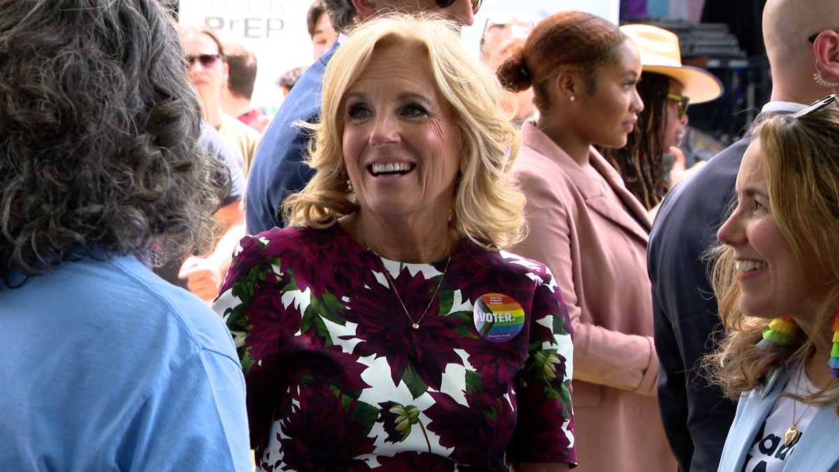 First Lady Jill Biden visits Pittsburgh Pride festival