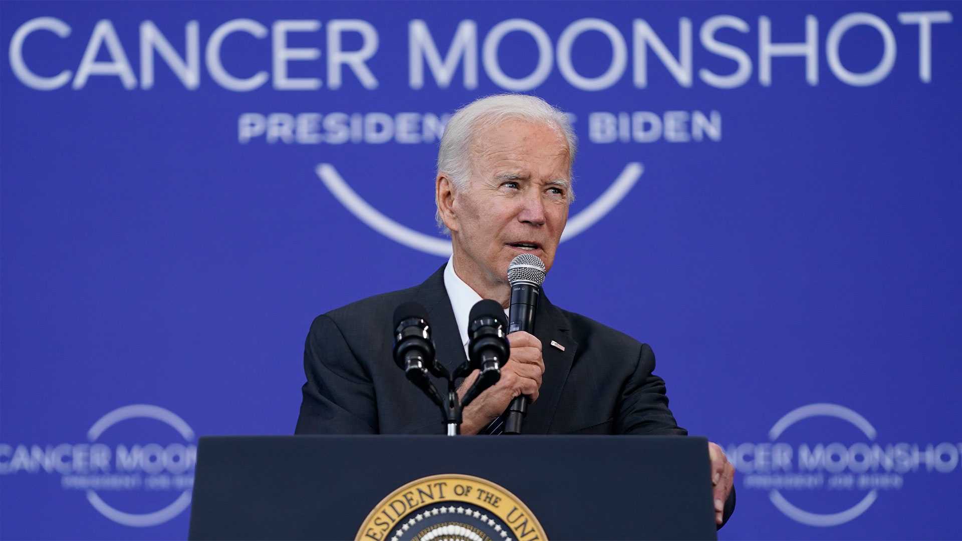 Biden Sets 'Cancer Moonshot' Goal Of Cutting Death Rates In Half