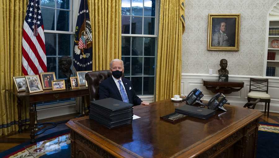 President Biden has Oval Office makeover