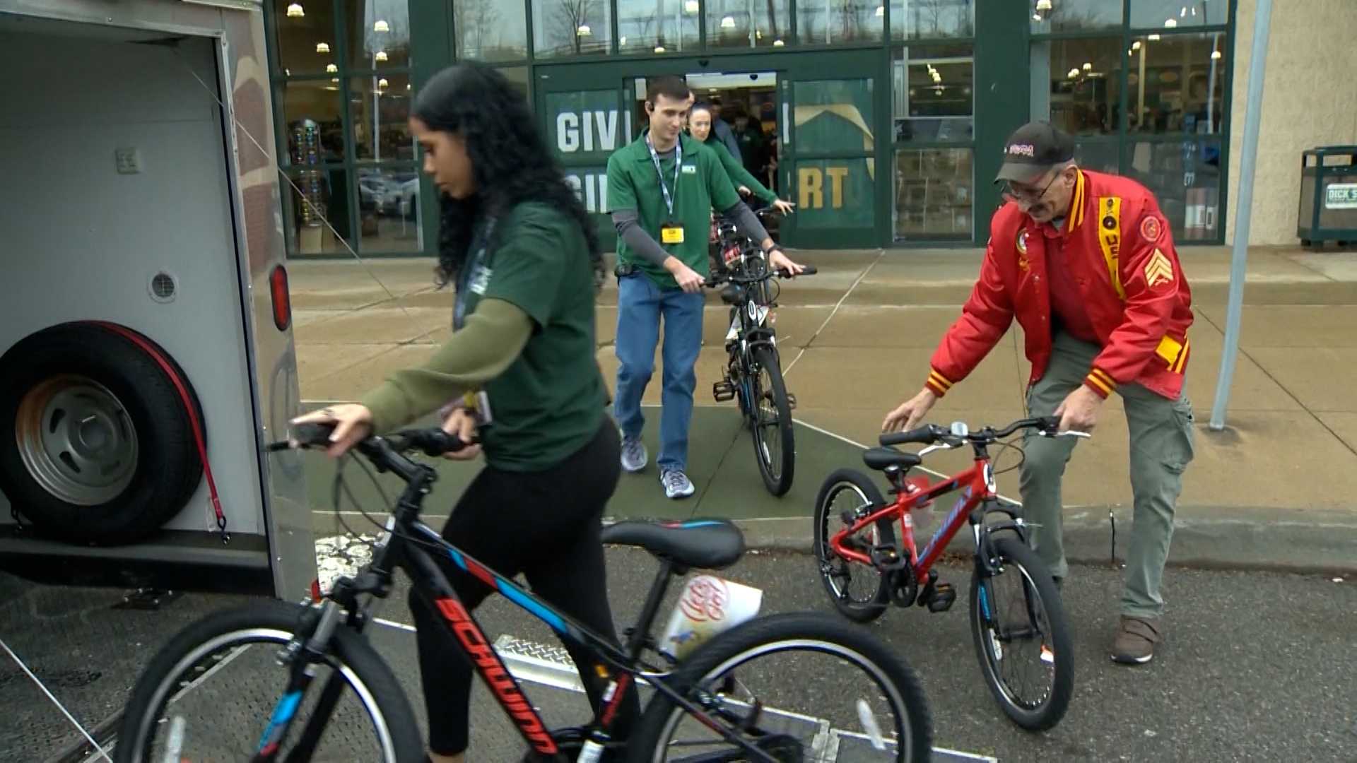 Toys for Tots bikes stolen Dick s Sporting Goods donates new ones