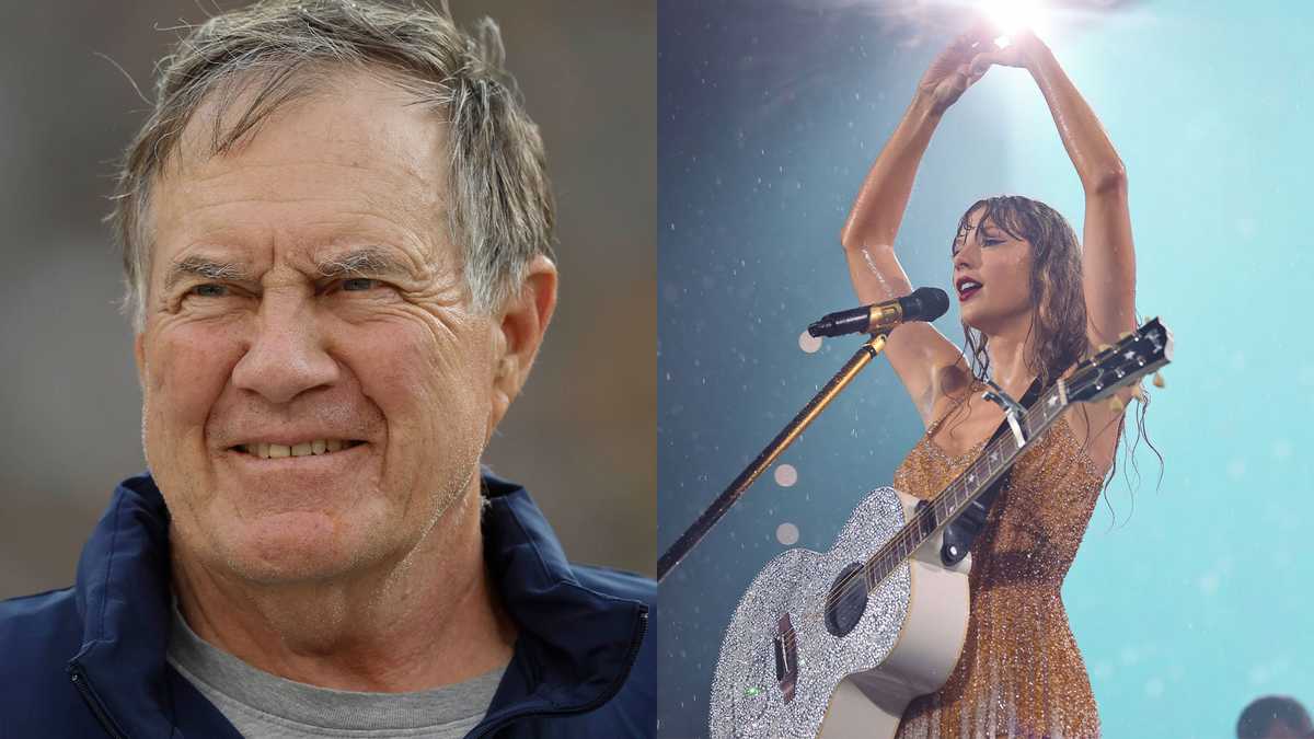 Bill Belichick caught Taylor Swift's rainy Gillette Show, and he