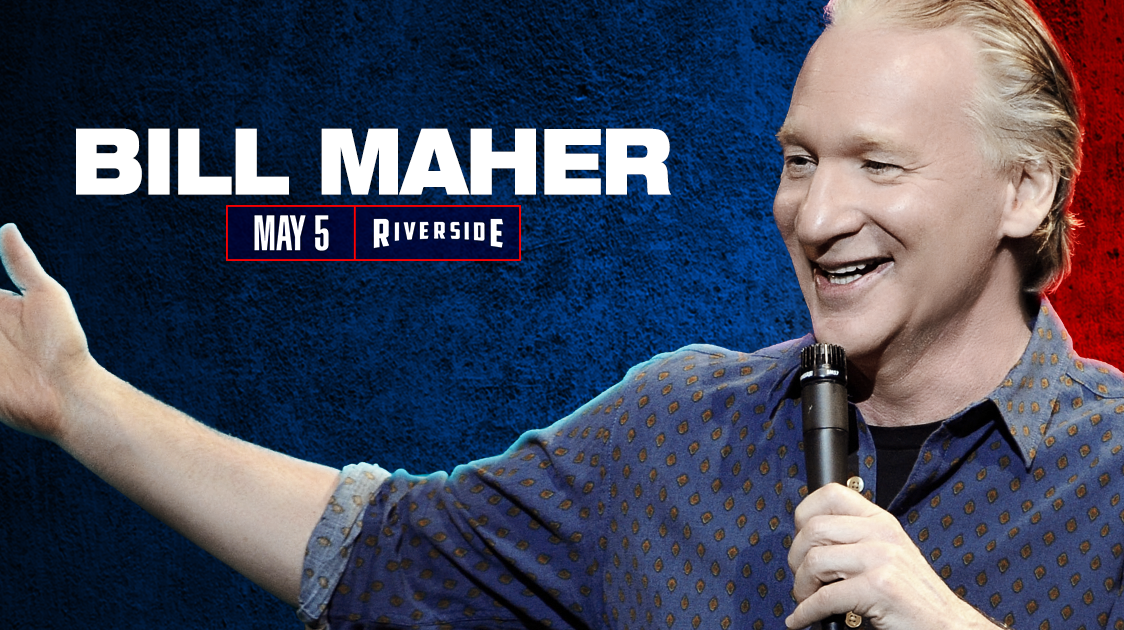 Comedian, HBO host Bill Maher coming to Riverside Theater in May