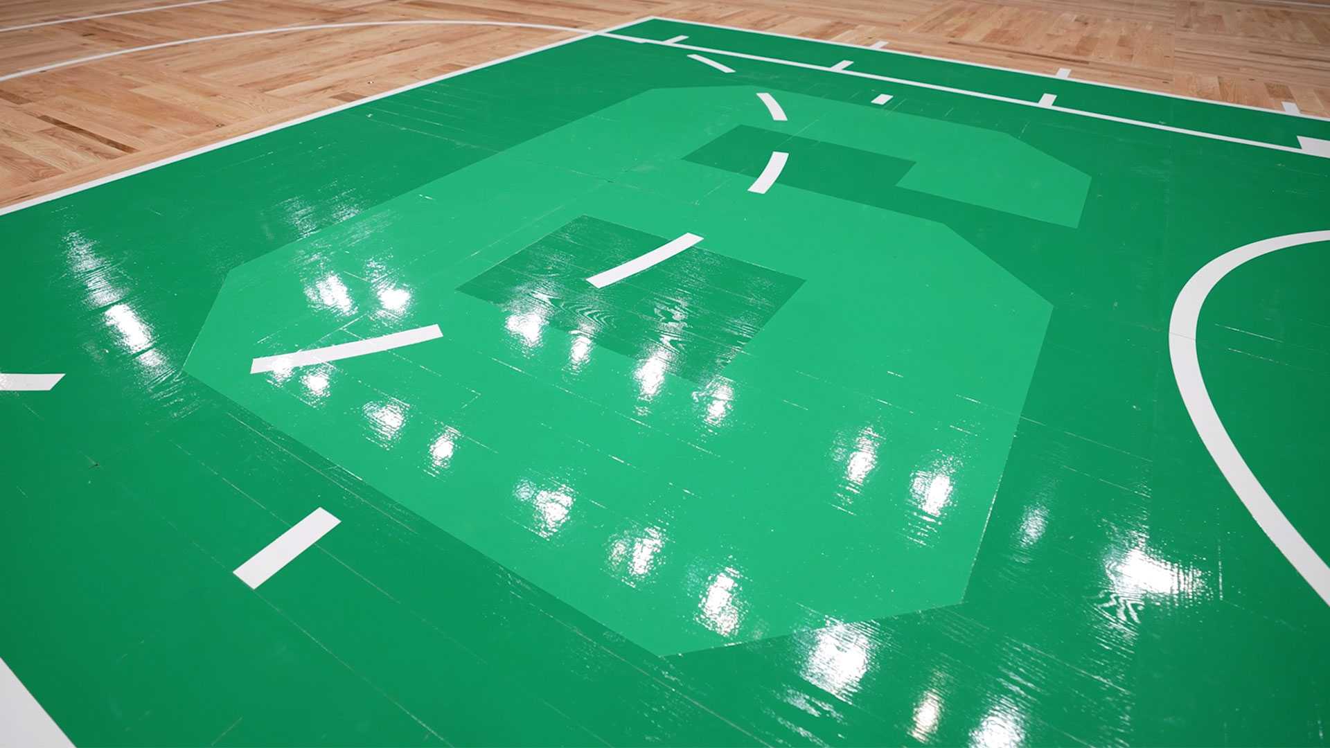 Celtics add No. 6 in parquet paint to honor Bill Russell